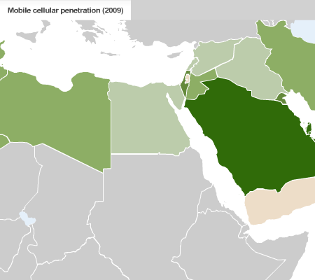 Internet and Mobile Phone Use in Northern Africa and the Middle East