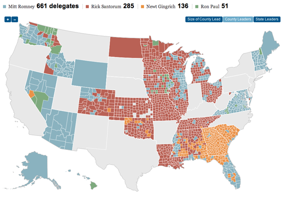 County leaders in Republican primary states