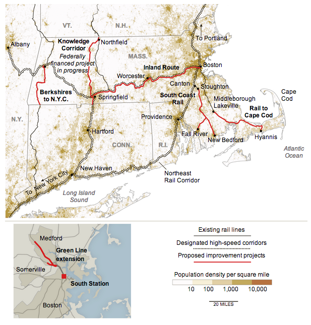 Proposed Massachusetts railway network expansion