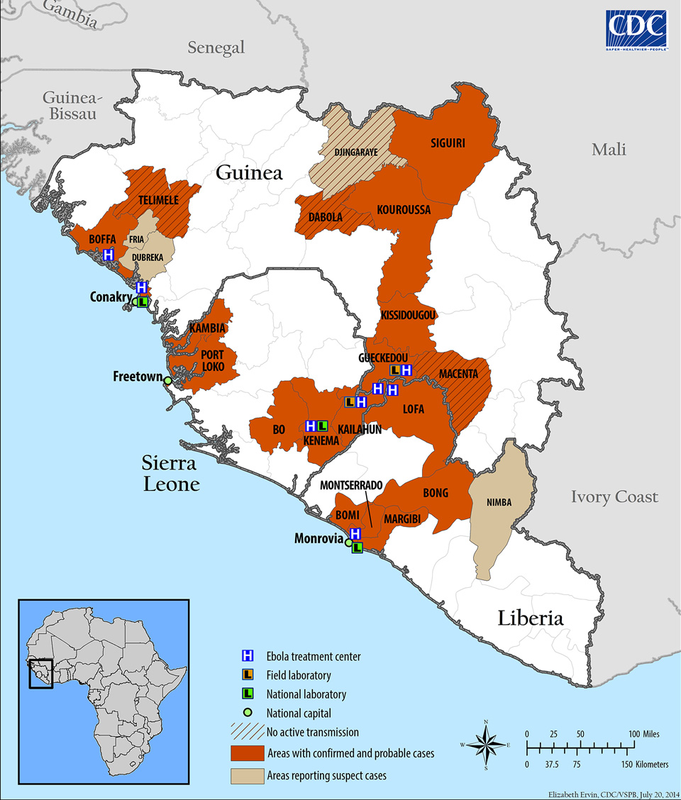 Outbreak map as of 3 August