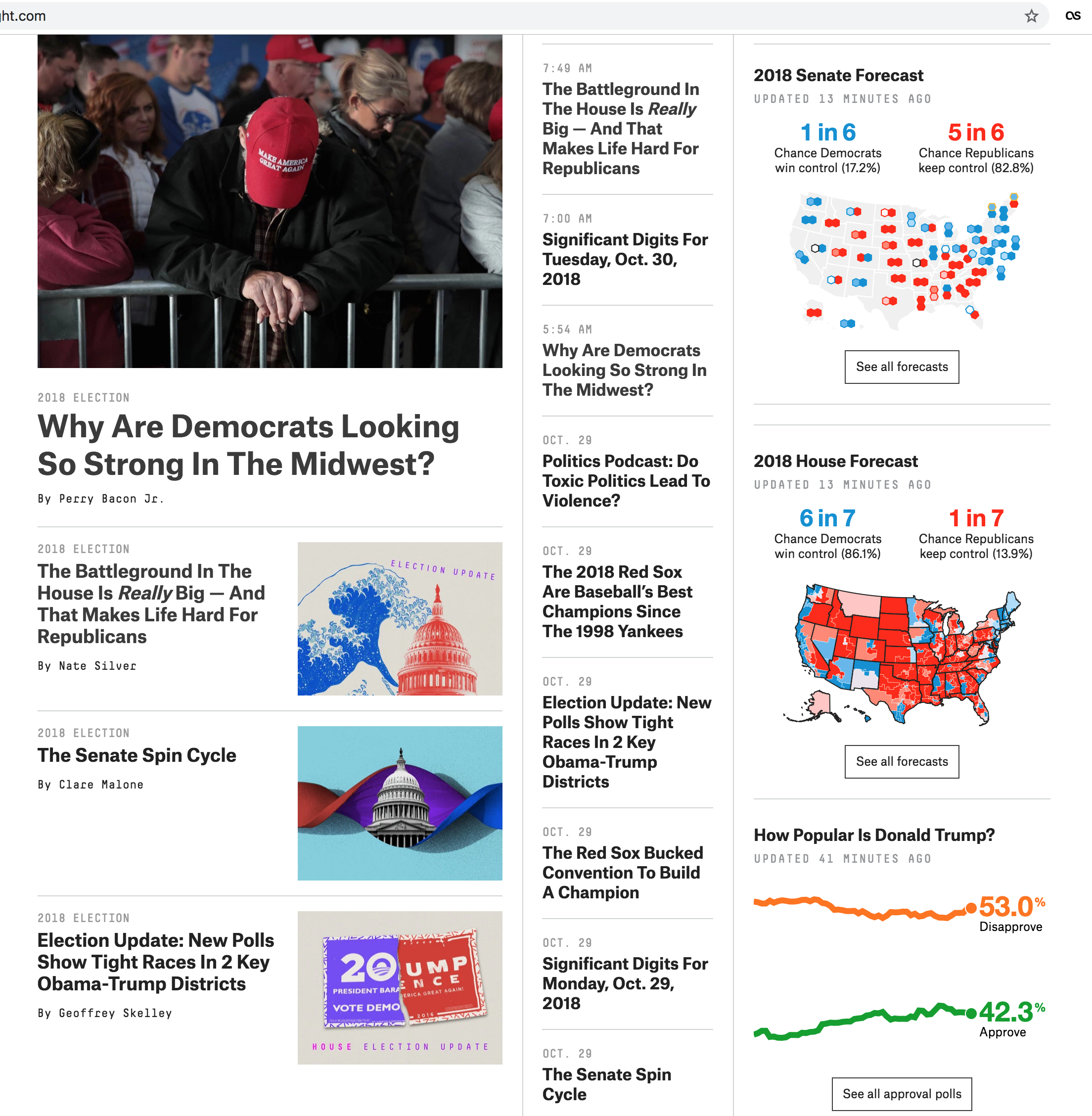 The homepage as of 30 October